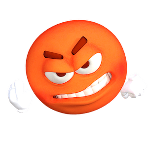 Very angry emoji symbolizing an unhappy customer