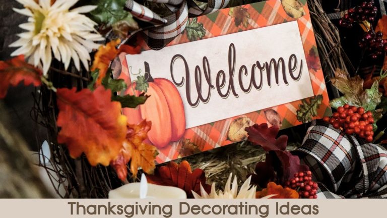 A beautiful welcome sign to decorate the Thanksgiving table with.