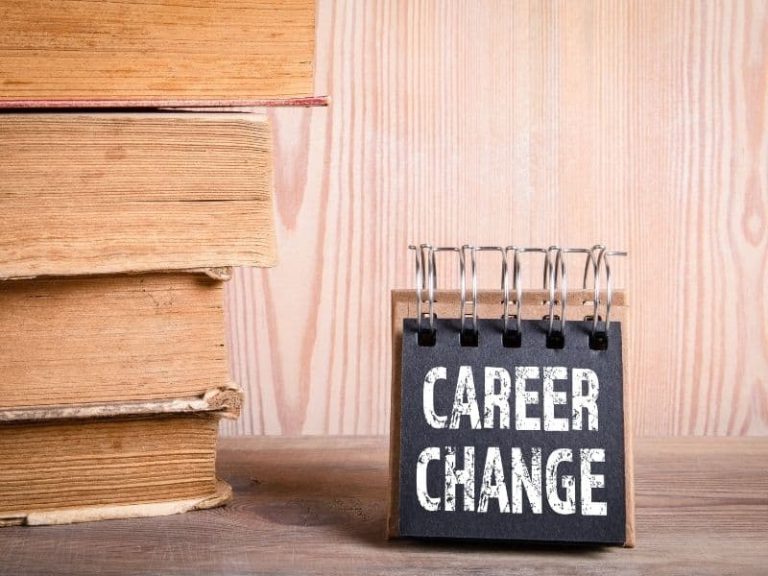 Sign saying career change