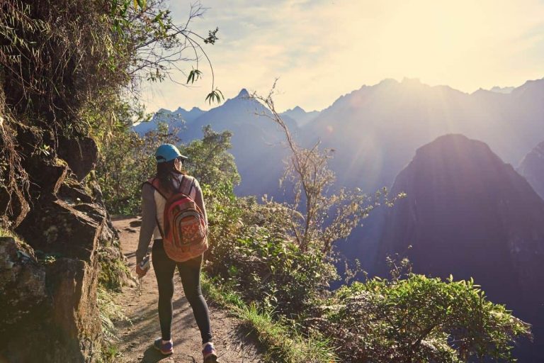 woman hiking